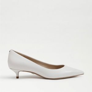 Sam Edelman Signature White Leather Pumps